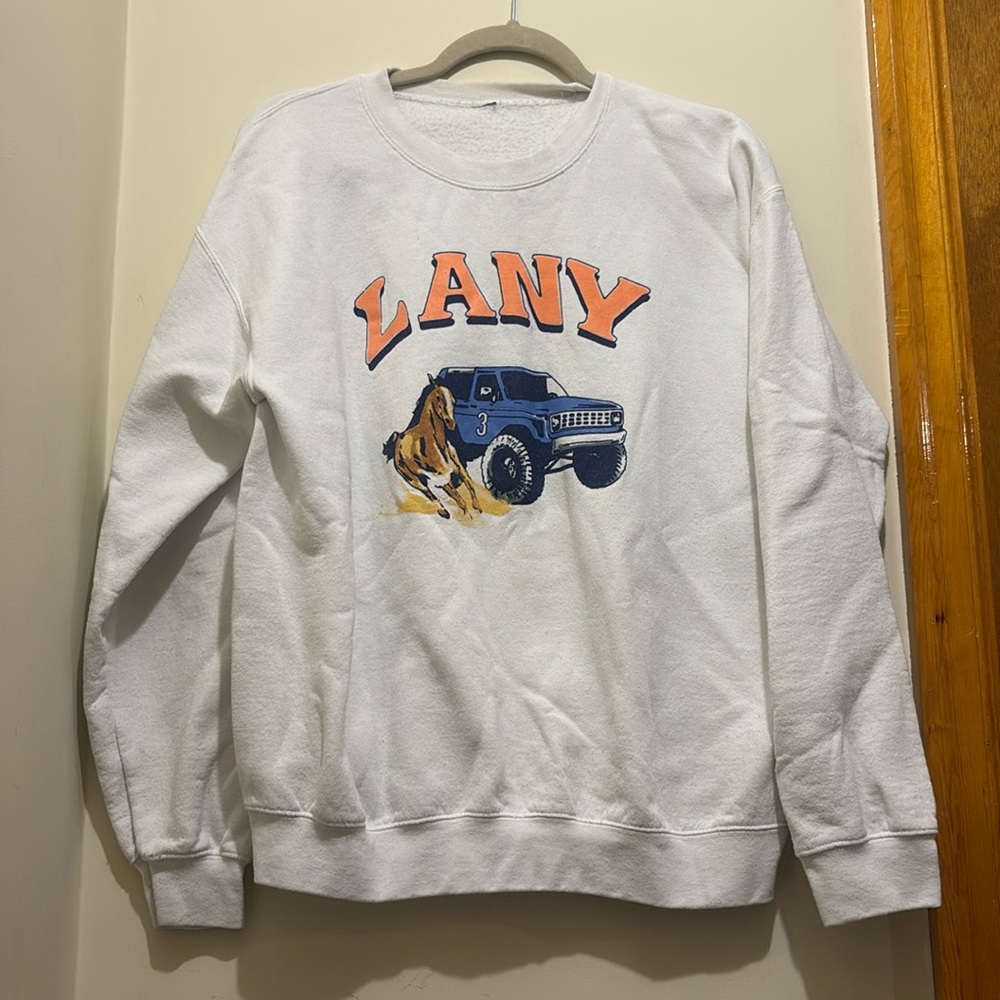 LANY Mustang Sweatshirt White Size Medium